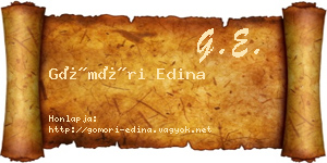 Gömöri Edina névjegykártya