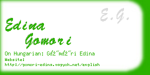 edina gomori business card